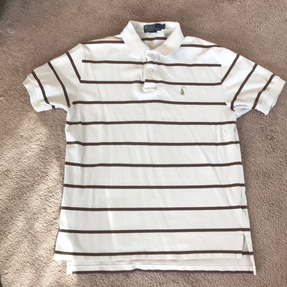 Ivory and brown Polo shirt